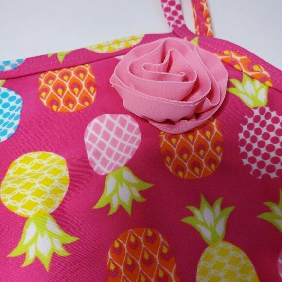 Wave Zone Swimsuit Girls Toddler 24 Months Tutu Pineapple 50 UV Protection NWT - Picture 2 of 9
